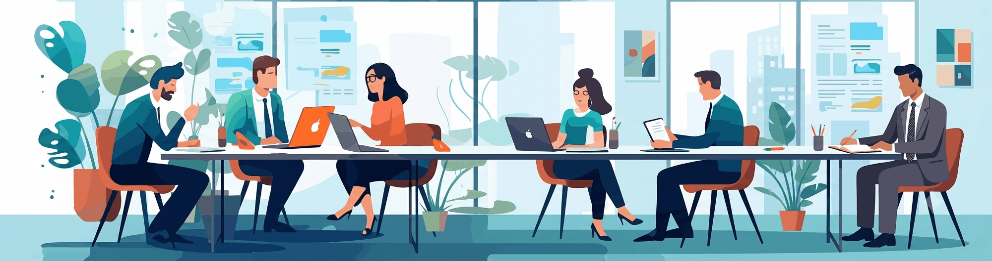 Professional team working